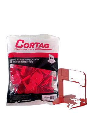 ESPACADOR NIVELAMENTO CORTAG 1,0MM 50PCS